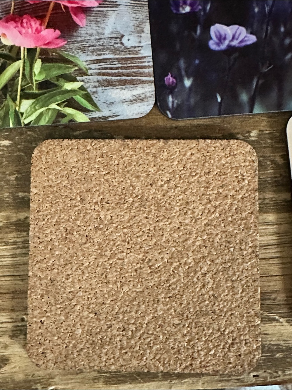 Floral Photo Coaster Set - Multi-Color - Picture 6 of 6